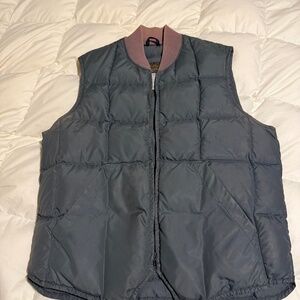 Eddie Bauer Down Vest, Vintage, Size 40/Medium, Dark Olive